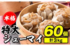 A1378.【レンジで簡単！】本格特大肉シューマイ60個（50g×60個）
