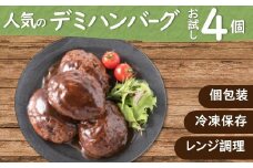 Z266.累計３００万個突破記念！お試し４個！デミハンバーグ【150g×4個】