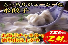 AB402.【小分けで便利な120個.計2.4kg】もっちりジューシーな水餃子