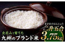 AB470.立花山で育てた九州のブランド米・3.75キロ【二升五合（ますますはんじょう）】