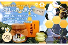 プラン（B）久山の森の恵み （森の蜜 350g×1本&蜜蝋ワックス 約40g）【2026年1月下旬迄順次発送予定】 国産 天然 久山養蜂場 自然 お取り寄せ 福岡県 久山町