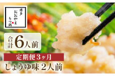 【定期便3ヶ月】博多もつ鍋おおやま　しょうゆ味　2人前　AH018