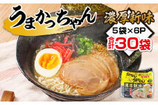 うまかっちゃん　濃厚新味　合計30袋（5袋×6P）ラーメン　とんこつラーメン　とんこつ　袋ラーメン  BA010