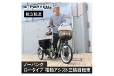 組立配送｜ イーパートン＋ ノーパンク ロータイプ電動アシスト三輪自転車 CC008