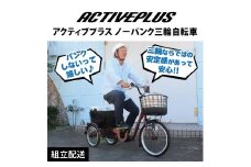 組立配送｜アクティブプラス ノーパンク 三輪自転車 L  CC014