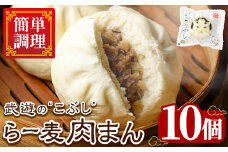武遊のこぶし らー麦肉まん(10個) 肉まん 中華まん にくまん ラー麦 惣菜 お惣菜 簡単調理 お土産 ギフト セット 個包装 小分け レンチン 電子レンジ 博多人形 おやつ 加工品 肉 おつまみ おかず お取り寄せ お手軽 時短 冷凍【武遊プロセッシング】as26-003