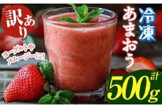 ≪訳あり≫福岡県産 冷凍あまおう(計500g・250g×2P) いちご イチゴ 苺 ストロベリー 果物 フルーツ おやつ デザート 訳アリ わけあり サイズ不揃い 規格外 冷凍【木村食品】as46-002