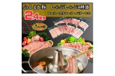 ふくよか豚しゃぶしゃぶ4種盛2.4kg(ロース・カタロース・バラ・モモ各600g)_ロース 肩ロース バラ モモ ロース肉 肩ロース肉 バラ肉 モモ肉 小分け ブタ肉 焼きそば 豚汁 冷凍 福岡県 福岡 九州 グルメ お取り寄せ【1566241】