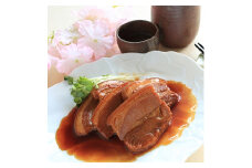 総重量1.5kg!ふくよか豚の角煮(200g×3)と味付け豚肉(味噌漬け、タレ漬け各450g)セット【1116067】