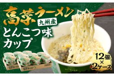 九州産 高菜ラーメン とんこつ味 カップ 89g×12個入 2ケース