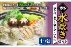 博多水炊き（はかた一番どり切り身・つみれ）セット 4～6人前 鍋 鍋セット 水炊き 水たき 鶏モモ もも肉 鶏肉 つみれ 切り身 福岡 国産 冷凍