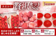 【予約受付・3回定期便】あまおう贅沢セット No2 あまおうDX 冷凍あまおう あまおうレアチーズケーキ あまおう いちご イチゴ 苺 果物 くだもの フルーツ スイーツ デザート  定期便【2026年3月上旬～7月下旬発送予定】