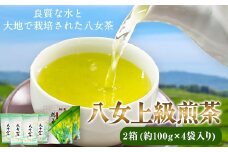 八女上級煎茶 2箱 約100g×4袋 福岡県 鞍手郡 小竹町《30日以内に出荷予定(土日祝除く)》 送料無料