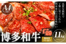 博多和牛 焼肉用 タレ漬け 1.1kg 株式会社木村食品《30日以内に出荷予定(土日祝除く)》小竹町 博多和牛 牛肉 焼肉用 焼肉 肩ロース 肩バラ モモ 赤身