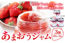 あまおうジャム 180g×3個 南国フルーツ株式会社《30日以内に出荷予定(土日祝除く)》福岡県 小竹町 あまおう いちご ジャム 果物 送料無料
