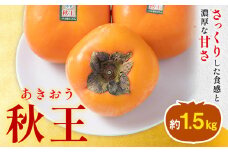 柿 秋王 約1.5kg（4-6玉） 南国フルーツ株式会社 《10月中旬-11月末頃出荷》福岡県 小竹町 福岡県産 柿 フルーツ 果物