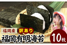 訳あり 海苔 のり 有明海 10枚 《45日以内に出荷予定(土日祝除く)》 福岡有明のり 福岡産のり 有明海 全型10枚 10枚×1袋 パリパリ 簡易包装 有明海苔 海苔