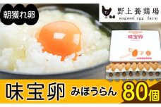 朝獲れ卵 味宝卵 (80個) 卵 Lサイズ 鶏卵《90日以内に出荷予定(土日祝除く)》
