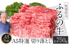ふるの牛（黒毛和牛）Ａ５特選 切り落とし 750g A5 ミシュラン掲載《30日以内に出荷予定(土日祝除く)》