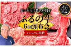 鞍手町 ふるの牛 頒布会 計5kg以上 全6回《お申込み月の翌月から出荷開始》ふるの牛 サーロインステーキ 特選焼き肉用 ロース カルビ すき焼き しゃぶしゃぶ ロース サーロインブロック 焼肉 焼肉用 定期便 頒布会 3ヶ月定期便