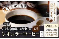 コーヒー 珈琲 珈琲豆 レギュラーコーヒー 豆タイプ セット 2種 このみ珈琲《30日以内に発送予定(土日祝除く)》ギフト