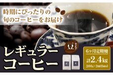 コーヒー 珈琲 珈琲豆 レギュラーコーヒー 豆タイプ 定期便 6か月(計2.4kg) このみ珈琲《お申込み月の翌月から出荷》ギフト