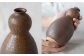 土師窯　伊羅保釉瓢 花入 花瓶 陶器 一輪挿し 陶芸品 フラワーベース