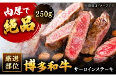 博多和牛 サーロイン ステーキ 250g[250g×1枚]  ▼ 国産牛 黒毛和牛 サーロイン ステーキ  肉  牛ステーキ 赤身 桂川町/株式会社 MEAT PLUS[ADAQ004]