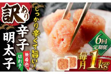 【全6回定期便】【訳あり】無着色 辛子明太子 並切 1kg(500g×2p） ▼ 訳あり 訳アリ ワケアリ わけあり 理由あり 大容量 不揃い 規格外 めんたいこ 明太子 たらこ タラコ お土産 お返し ギフト 海鮮 魚介類 丼 着色料不使用 無着色 ピリ辛 旨辛 うま辛 定期便  桂川町/株式会社 MEAT PLUS [ADAQ058]
