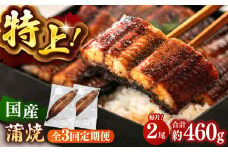 全3回定期便 特大！ 鹿児島産うなぎ 蒲焼2尾セット ▼ おすすめ 人気 国産 蒲焼き たれ タレ付き  桂川町/山水商事 [ADAH012]