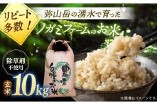 【新米 令和7年産】弥山岳の岩清水で育ったノガミファームのお米 玄米 10kg 桂川町/NOGAMI FARM [ADAU010]