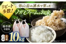 【新米 令和6年産】弥山岳の岩清水で育ったノガミファームの お米 白米 と 玄米 の 食べ比べ 計10kg （各 5kg ） ▼ おすすめ 人気 ランキング 高評価 国産 福岡県産 九州 米 お米 白米 ご飯 ごはん ゴハン 白飯 精米 玄米 精米前 未精米 食べ比べ 桂川町/NOGAMI FARM[ADAU014]