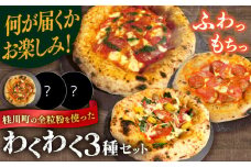 【合鴨家族の小麦使用】ピザ わくわく3枚セット(マルゲリータ・お任せ2枚）▼ピザ 冷凍 ピザ窯 ぴざ PIZZA パーティー ピッツァ 人気 本格 石窯 クリスマス　 桂川町/PIZZERIA TUTTI [ADBH005]