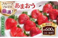 【2024年12月上旬より発送】福岡産 あまおう ギフト箱（24-30粒） ▼ 福岡 あまおう イチゴ 苺 果物 フルーツ 贈答 ギフト 桂川町/南国フルーツ株式会社[ADBW014]