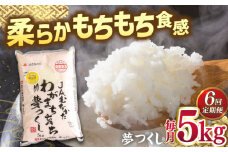 【全6回定期便】福岡産ブランド米・夢つくし5kg ▼ 米 こめ お米 福岡 九州 白米 精米 定期便 桂川町/南国フルーツ株式会社[ADBW037]