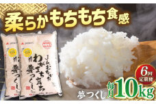 【全6回定期便】福岡産ブランド米・夢つくし5kg×2袋 ▼ 米 こめ お米 福岡 九州 白米 精米 定期便 桂川町/南国フルーツ株式会社[ADBW040]
