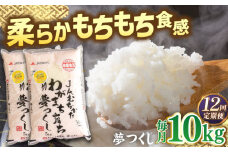 【全12回定期便】福岡産ブランド米・夢つくし5kg×2袋 ▼ 米 こめ お米 福岡 九州 白米 精米 定期便 桂川町/南国フルーツ株式会社[ADBW041]