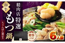 【レビューキャンペーン対象】【博多久田】和牛もつ鍋セット（ちゃんぽん麺あり）　6人前　桂川町/久田精肉店 [ADBM173]