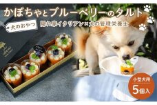 ペットフード(犬のおやつ)　かぼちゃとブルーベリーのタルト　5個入り【ペットフード ペット 動物 犬 餌 エサ 小型犬 愛犬 愛犬家 愛犬用 スイーツ タルト おやつ 犬用 ペット用 ご褒美 福岡県 筑前町 ふるさと納税 送料無料 CH002】
