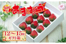 【先行予約 2025年12月上旬以降発送】福岡産あまおう 12-15粒(約300g）ギフト箱【あまおう いちご イチゴ 苺 フルーツ くだもの 福岡県産 博多あまおう 福岡あまおう ブランド 果物 食品 人気 おすすめ ギフト 贈答 福岡県 筑前町 DX001】