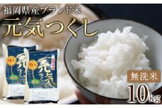 ＜令和7年産＞福岡県産ブランド米「元気つくし」無洗米10kg ＜筑前町＞【米 ブランド米 ブランド 白米 元気つくし 令和7年産 10kg 10キロ 無洗米 家庭用  お取り寄せ お土産 福岡県産 取り寄せ グルメ 福岡県 筑前町 CE005】