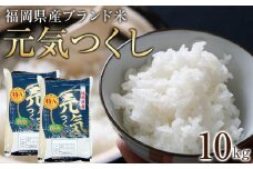 ＜令和7年産＞福岡県産ブランド米「元気つくし」白米10kg 【米 ブランド米 ブランド 白米 元気つくし 令和7年産 家庭用  お取り寄せ お土産 福岡県産 取り寄せ グルメ 福岡県 筑前町 CE012】