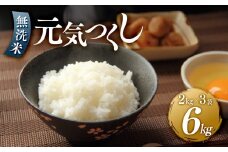 ＜令和7年産新米＞元気つくし無洗米2kg×3袋 令和7年産【無洗米 精米 ご飯 ごはん 米 お米 元気つくし ブランド  備蓄米 便利 筑前町産 旬 おにぎり お弁当 食品 筑前町ふるさと納税 ふるさと納税 筑前町 福岡県 送料無料  AB010】