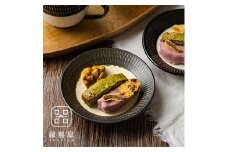AA35 小石原焼 カネハ窯 飛び鉋プレート【小】(茶マット)