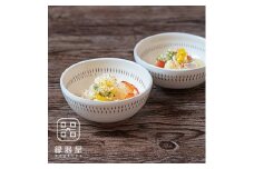 AA85 小石原焼 カネハ窯 飛び鉋小鉢セット(シンプル)