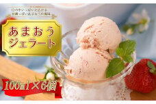 3V10 こだわり!福岡産あまおうジェラート100ml×6個