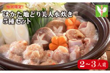 3G44 福岡限定！はかた地どり美人水炊き5種セット　2～3人前