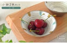 C23 【小石原焼　まるた窯】小鉢2枚セット（三彩）