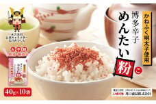 かねふく明太子使用 博多辛子めんたい粉（こ）40g×10袋 井口食品 いのくち 常温 ふりかけ 辛子明太子 明太子 めんたいこ 粉 ご飯のお供 調味料 袋 小分け 博多 九州 福岡県 大刀洗町 送料無料