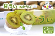 キウイ 福岡限定! ブランドキウイ「甘うぃ(あまうぃ)」約1.5kg箱(12-15玉) フルーツ 果物 ※配送不可:離島